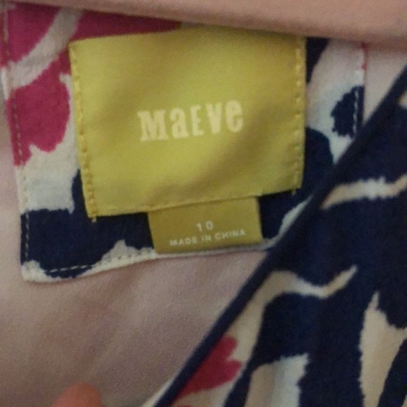 Maeve Anthropologie Peralta pink bird dress 10 EUC - Picture 3 of 6